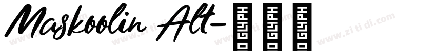 Maskoolin Alt字体转换 Maskoolin Alt字体转换
